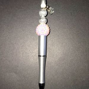 Custom made beaded pen- butterfly